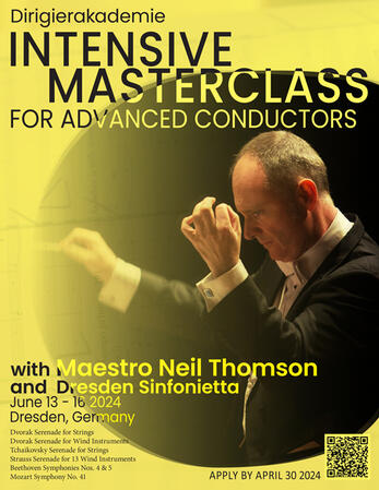 Poster for Dirigierakademie Masterclass. 2024.04