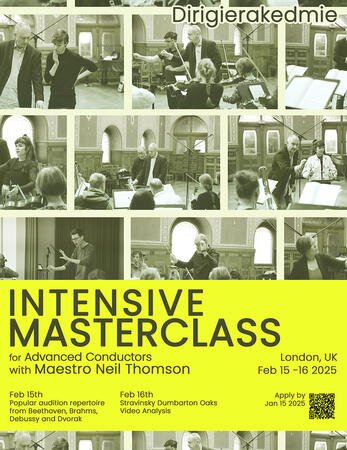 Poster for Dirigierakademie Masterclass. 2024.07